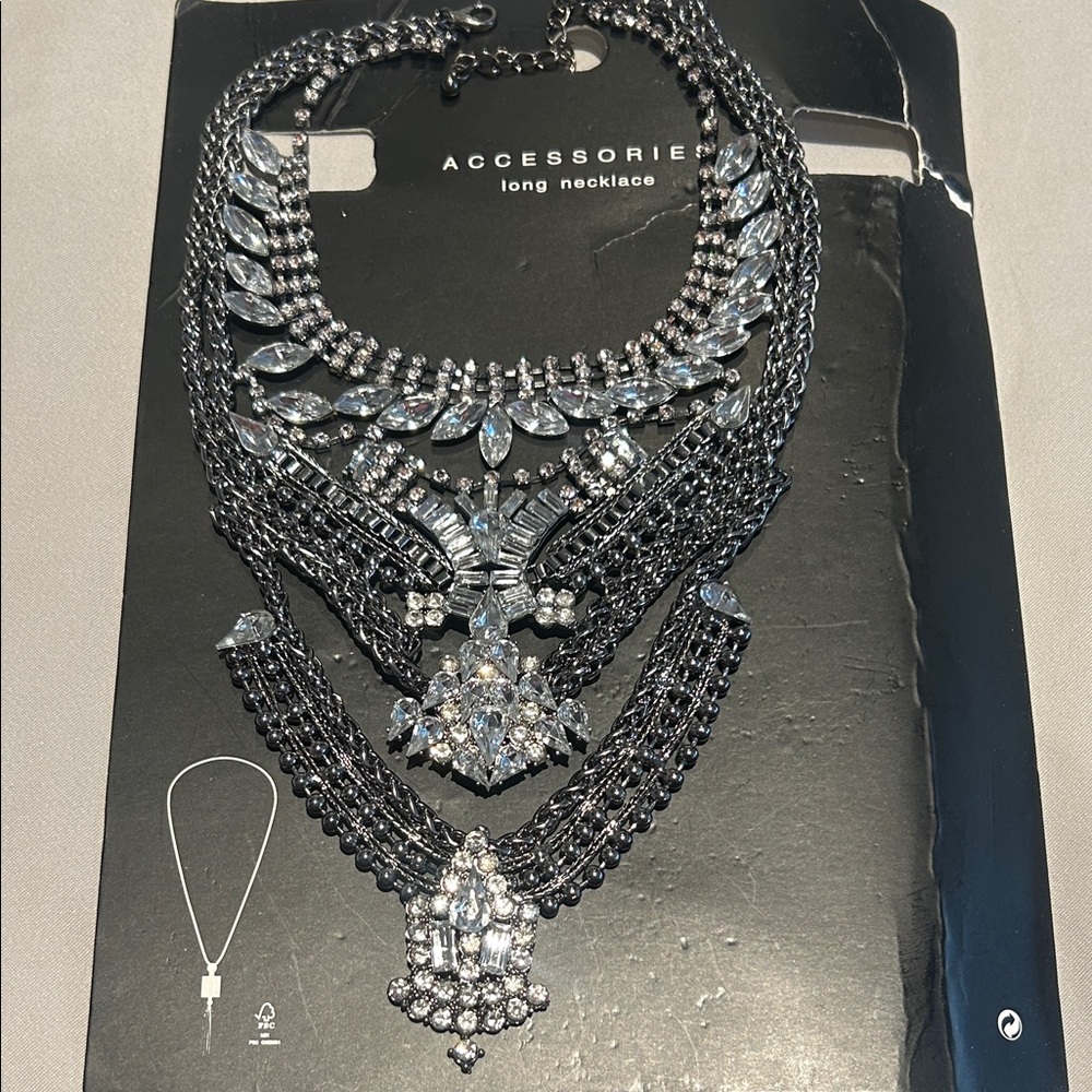 Elegant Silver Statement Necklace